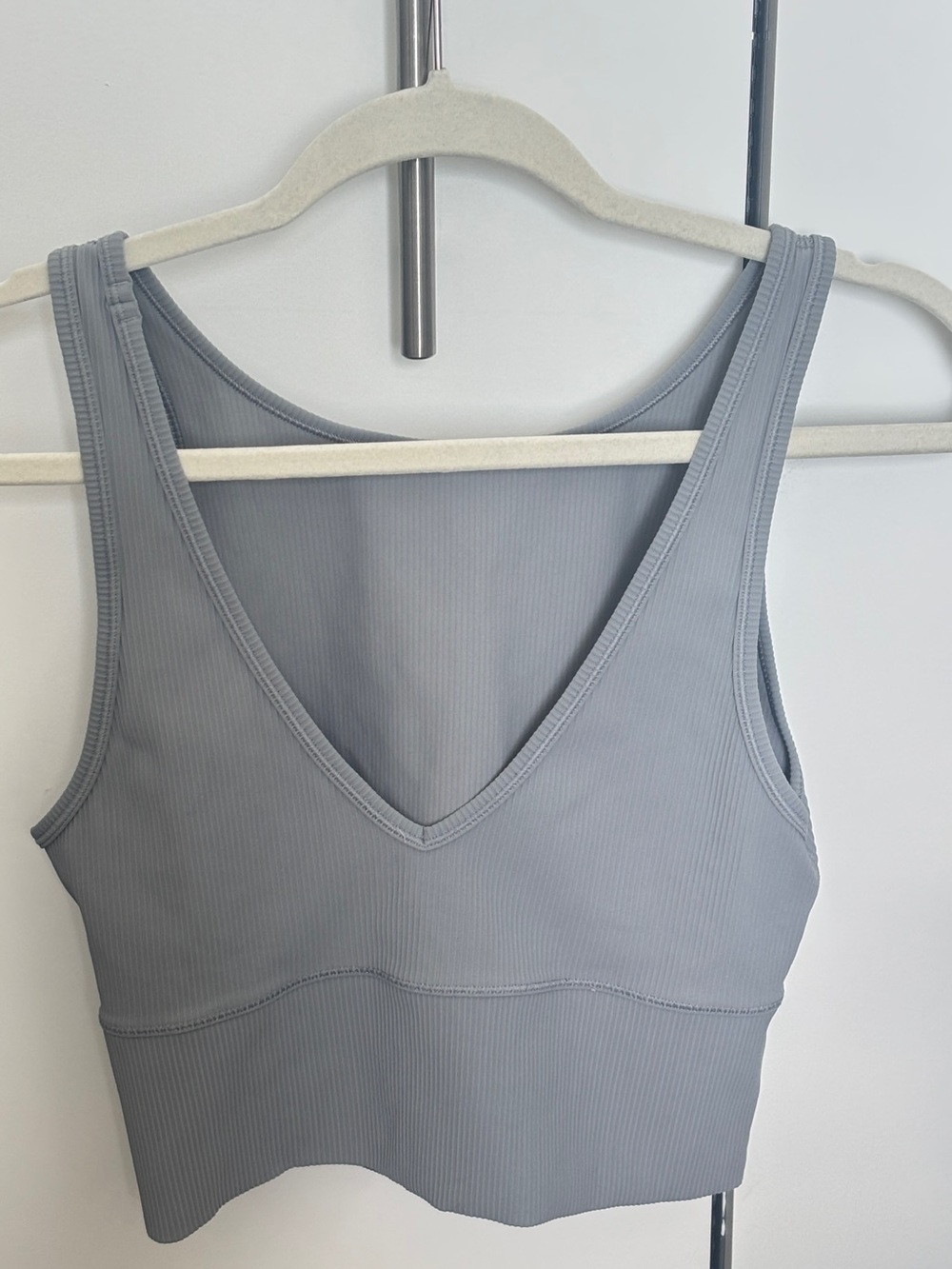 Lululemon Everlux Power Pivot Cropped Tank Top, ribbed tank top size 8